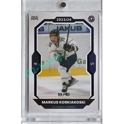 2023/24 Goal cards Chance Liga 1. série #079 Markus Korkiakoski Blue 10/10