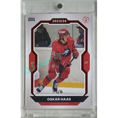 2023/24 Goal cards Chance Liga 2. série #318 Oskar Haas Red 1/6