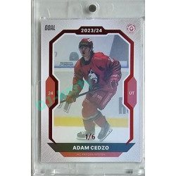 2023/24 Goal cards Chance Liga 2. série #323 Adam Cedzo Red 1/6