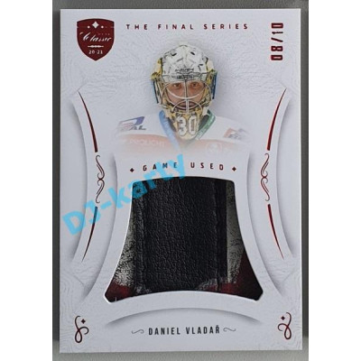 2021/22 OFS The Final Series Daniel Vladař #MEM-DV 08/10 Game Used Red