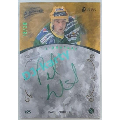 2021 Legendary Cards League Dynasty Vsetín Pavel Zubíček #72 18/30 Signature