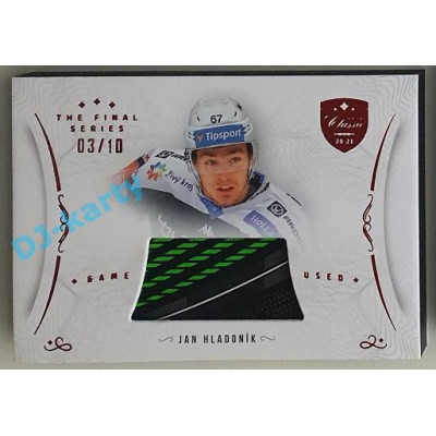 2021/22 OFS The Final Series Jan Hladoník #STI-HLA 03/10 Game Used Red