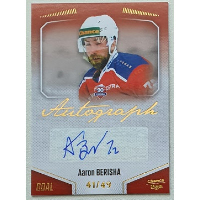 2022/23 Goal Cards Chance Liga 2. série #153 Aaron Berisha Autograph xx/49