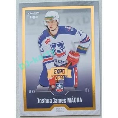 2022/23 Goal Cards Chance Liga 2. série #285 Joshua J. Mácha Expo Gold 1 of 3