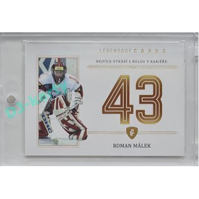 2023 Legendary Cards REKORDY ČESKÉ EXTRALIGY #ZC-MS02 Roman Málek Základní Část Gold 07/20
