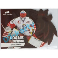 2020 MK reprezentace Šimon Hrubec #6 27/50 Goalie School Die-cut Red
