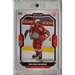 2023/24 Goal cards Chance Liga 2. série #334 Maxim Havrda Red 1/6