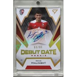 2023/24 Sportzoo Fortuna Liga 2. série #DRS-DH Denis Halinský Debut Date Rookie Auto xx/80