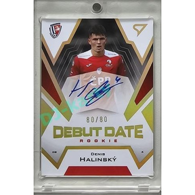 2023/24 Sportzoo Fortuna Liga 2. série #DRS-DH Denis Halinský Debut Date Rookie Auto xx/80