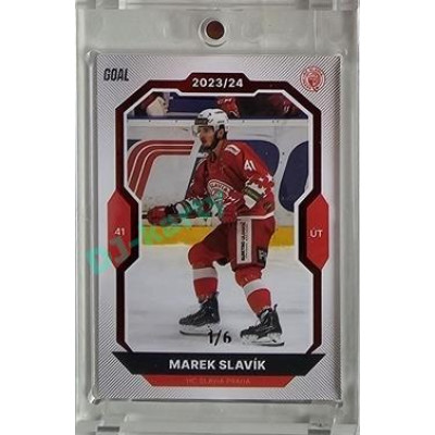 2023/24 Goal cards Chance Liga 2. série #337 Marek Slavík Red 1/6