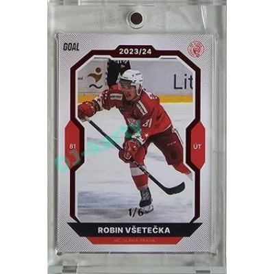 2023/24 Goal cards Chance Liga 2. série #338 Robin Všetečka Red 1/6