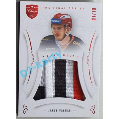 2021/22 OFS The Final Series Jakub Váchal #JER-JV 01/10 Game Used Jersey Red