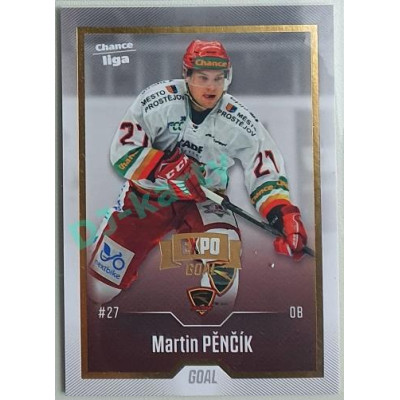 2022/23 Goal Cards Chance Liga 1. série #047 Martin Pěnčík Expo Pardubice Gold 1 of 3