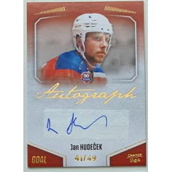 2022/23 Goal Cards Chance Liga 2. série #154 Jan Hudeček Autograph xx/49