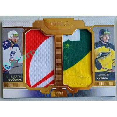 2022/23 Goal Cards Chance Liga Update #D-07 M. Dočekal / J. Kverka Duals Jersey Gold 08/10