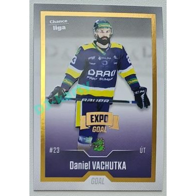 2022/23 Goal Cards Chance Liga 2. série #380 Daniel Vachutka Expo Gold 1 of 3