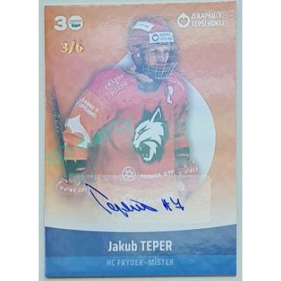 2022/23 Goal cards Chance Liga O kapku lepší hokej #KN-16 Jakub Teper Autograph 3/6