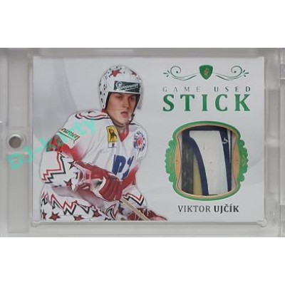 2023 Legendary Cards REKORDY ČESKÉ EXTRALIGY #GUS-04 Viktor Ujčík Game Used Stick Emerald 1/5