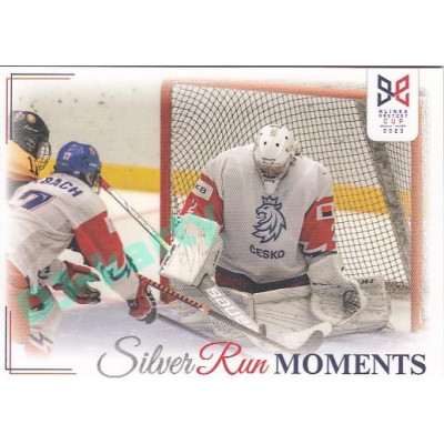 2023/24 Legendary Cards Hlinka Gretzky Cup Young Lions #SRM-29 Mařík vychytal výhru nad Němci 6:2 Silver Run Moments