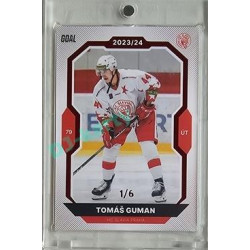 2023/24 Goal cards Chance Liga 2. série #342 Tomáš Guman Red 1/6