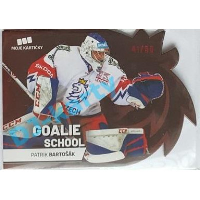2020 MK reprezentace Patrik Bartošák #5 41/50 Goalie School Die-cut Red