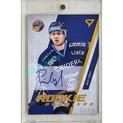 2023/24 Sportzoo ELH 1. série #RPS-MP Matěj Přibyl Rookie Premiere Auto 32/49