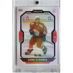 2023/24 Goal cards Chance Liga 1. série #129 Karel Klikorka Blue 10/10