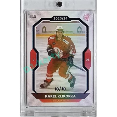 2023/24 Goal cards Chance Liga 1. série #129 Karel Klikorka Blue 10/10