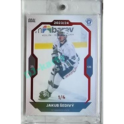 2023/24 Goal cards Chance Liga 2. série #347 Jakub Šedivý Red 1/6