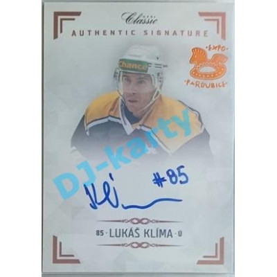 2019/20 OFS Chance liga Lukáš Klíma #AS084 x/2 Authentic Signature Rainbow OFS 18-19 Expo Pard.