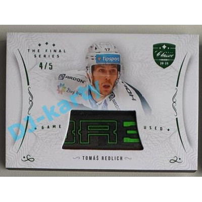 2021/22 OFS The Final Series Tomáš Redlich #STI-NAO 4/5 Game Used Stick Emerald