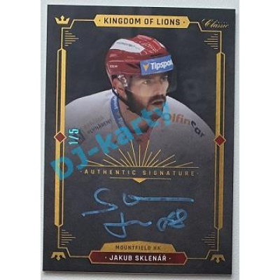 2021/22 OFS The Final Series Jakub Sklenář #A18 1/5 Bonus Signature Kingdom of Lions