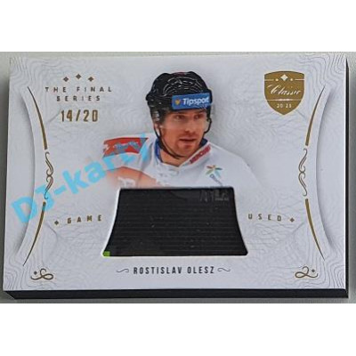 2021/22 OFS The Final Series Rostislav Olesz #STI-OLR 14/20 Game Used Stick Gold