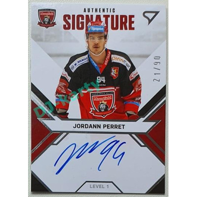 2021/22 Sportzoo TIPSPORT ELH Jordann Perret #SL1-JP 21/90 Signature level 1