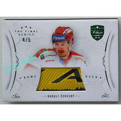 2021/22 OFS The Final Series Rudolf Červený #STI-CER 4/5 Game Used Stick Emerald