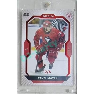 2023/24 Goal cards Chance Liga 2. série #324 Pavel Matěj Red 2/6