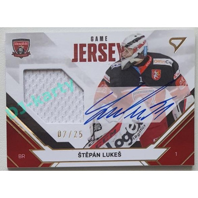 2021/22 Sportzoo TIPSPORT ELH 2. série #JS-SL Štěpán Lukeš Game Jersey Auto 07/25