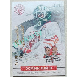 2022/23 Goal Cards Chance Liga 1. série #17 Dominik Furch Rozlučka Slavia Parallel 16/19