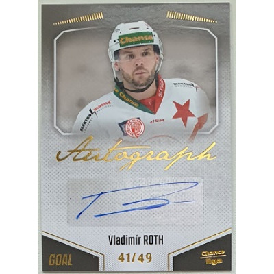 2022/23 Goal Cards Chance Liga 2. série #127 Vladimír Roth Autograph xx/49