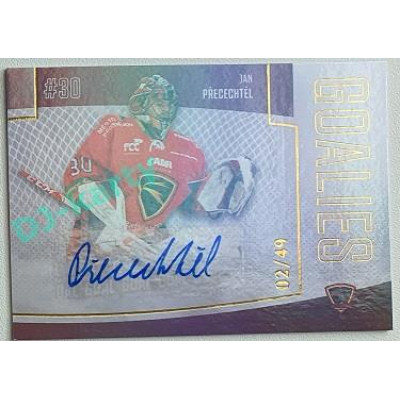 2022/23 Goal Cards Chance Liga 2. série #24 Jan Přecechtěl Goalies Autograph xx/49