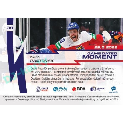2023 MK reprezentace #39 David Pastrňák