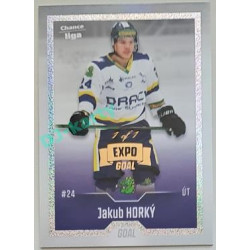 2022/23 Goal Cards Chance Liga 2. série #381 Jakub Horký Expo Rainbow Dotted 1/1