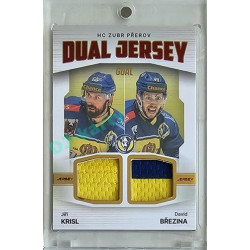 2023/24 Goal cards Chance Liga 2. série #JD-11 Jiří Krisl / David Březina Game Used Material Dual Jersey 19/20