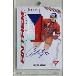 2024 Sportzoo Hokejové ČESKO #AW-JG Jakub Galvas Anthem of the Winner Auto Flag 08/35