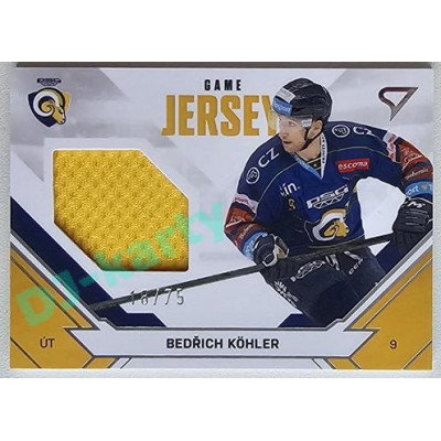 2021/22 Sportzoo TIPSPORT ELH 2. série #JS-BK Bedřich Köhler Game Jersey 18/75