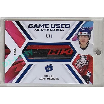 2023 MK reprezentace #GUM-08 Adam Měchura Game Used Memorabilia BLUE 1/10