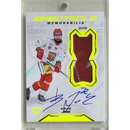 2023/24 Sportzoo ELH 2. serie #SM-BJ Bohumil Jank Spectacle Memorabilia Neon Yellow Auto 04/10