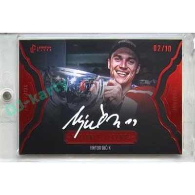 2023/24 LC Expectations Road to Prague #NL-09 Viktor Ujčík National Legends Authentic Signature Red 02/10
