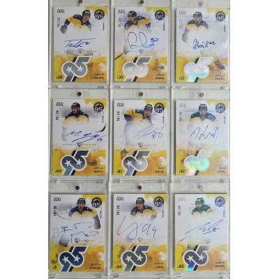 2024 Goal Cards 95. VÝROČÍ ZLÍNSKÉHO HOKEJE kompletní set 27ks karet Signature xx/20