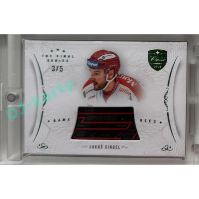 2021/22 OFS The Final Series Lukáš Cingel #STI-CIL 3/5 Game Used Stick Emerald